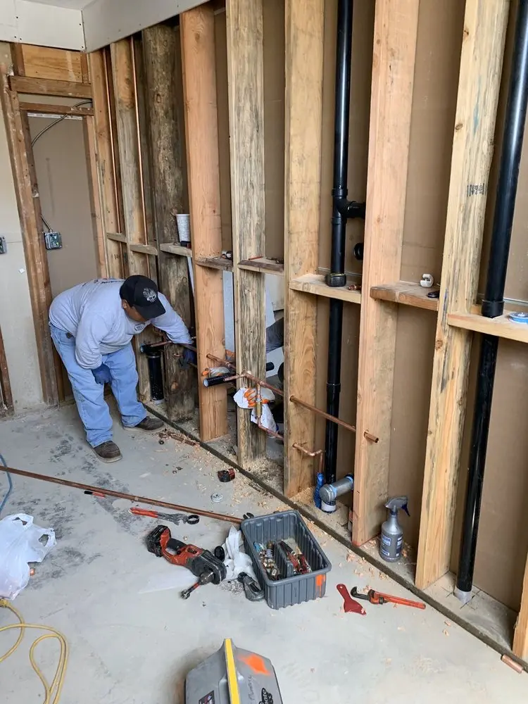 Commercial rough-in plumbing for Gas Line Repair in Kerman